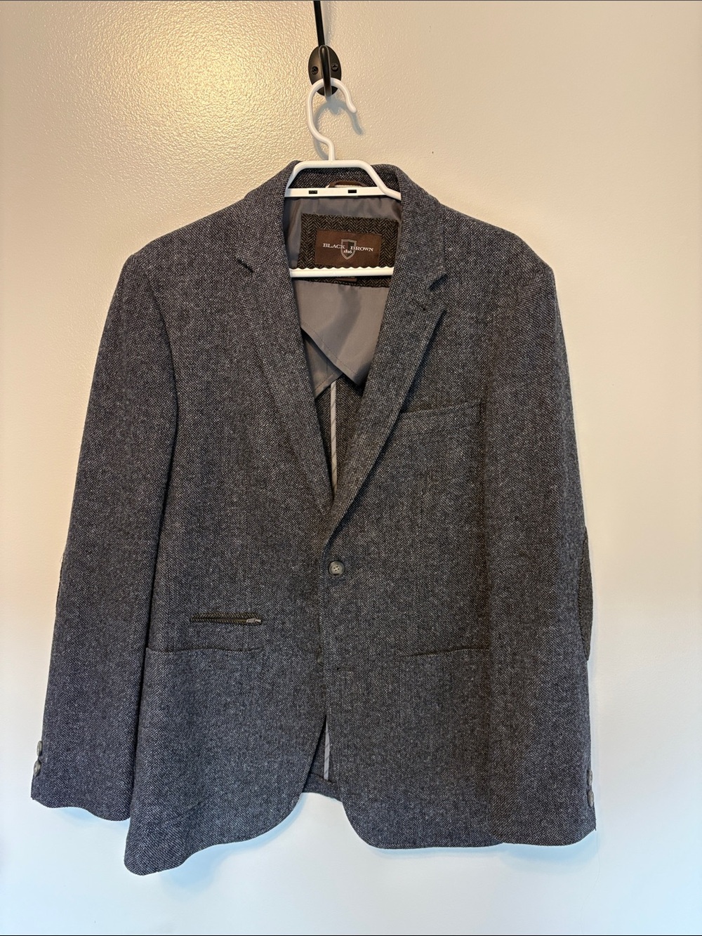 Charcoal Blue Wool-Blend Blazer